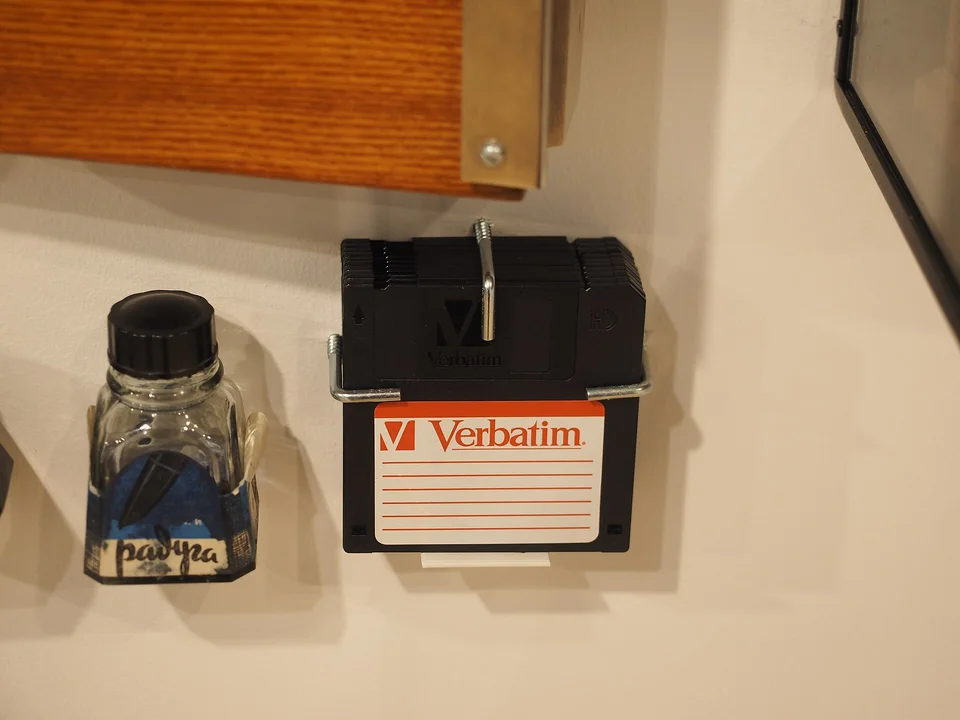 A stack of 3.5 inch floppy disks