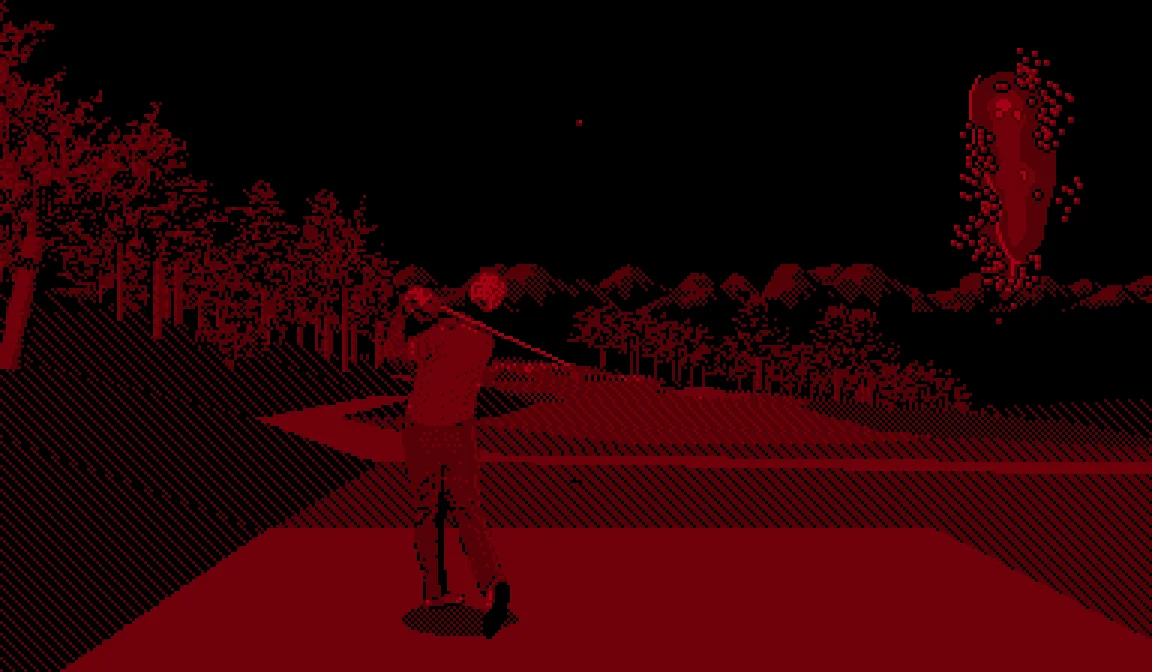 Golf running on the Virtual Boy