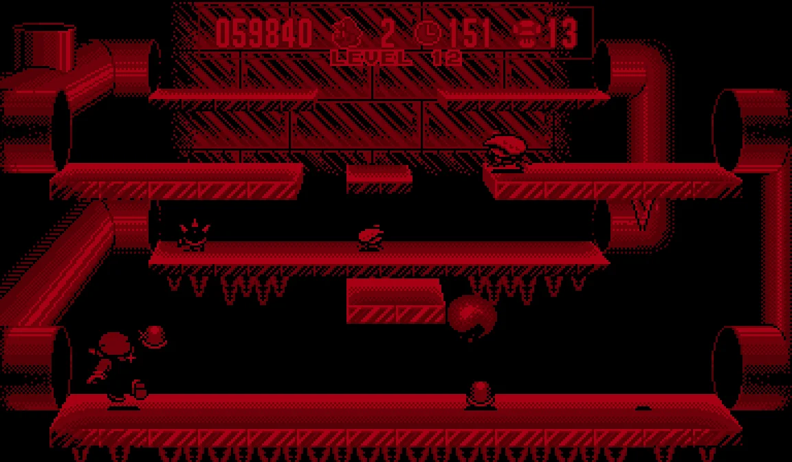Mario Clash running on the Virtual Boy