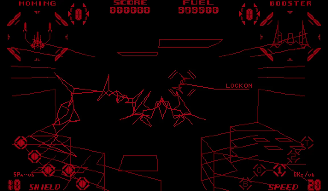 Red Alarm gameplay screenshot on the Virtual Boy