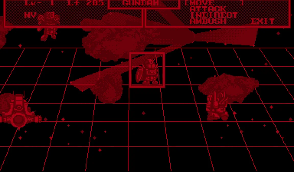 SD Gundam Dimension War running on the Virtual Boy