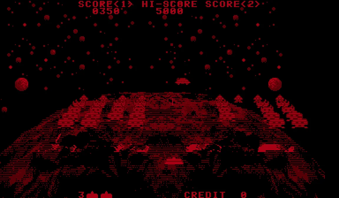 Space Invaders Virtual Collection running on the Virtual Boy