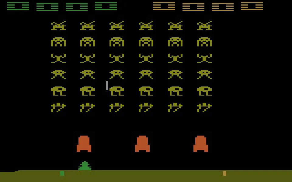 Space Invaders running on the Atari 2600