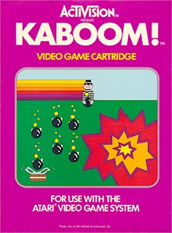 Kaboom! Atari 2600 box art