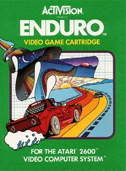 Enduro Atari 2600 box art