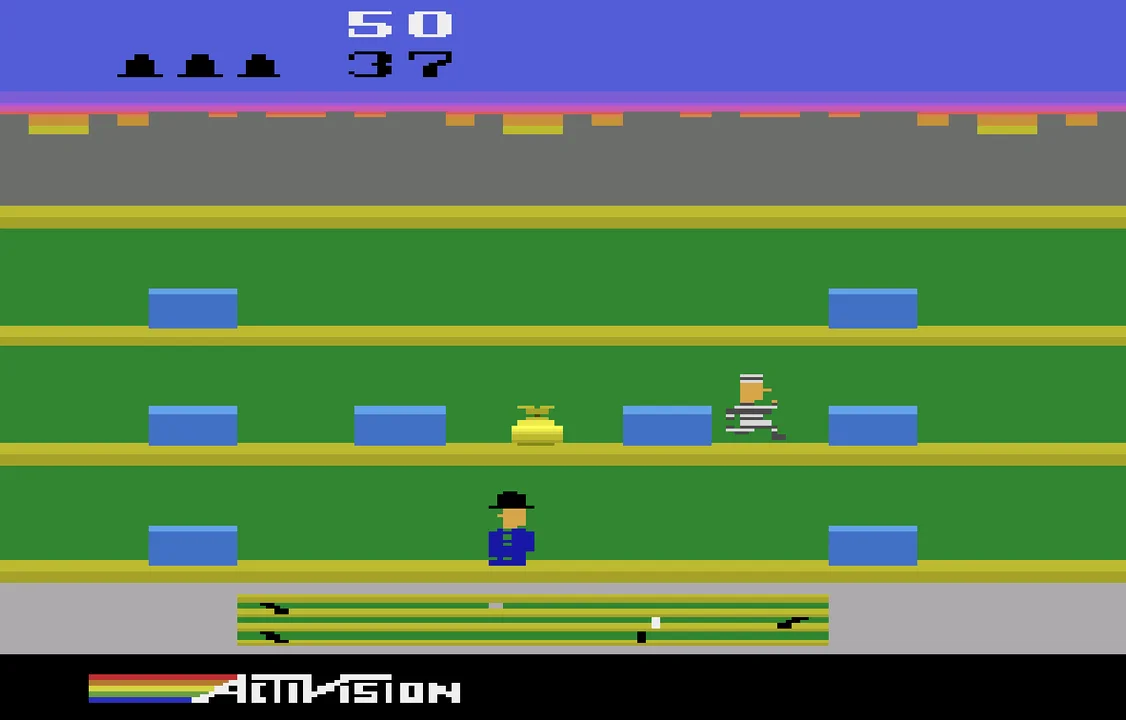 Keystone Kapers running on the Atari 2600