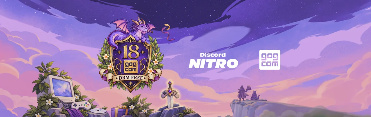 Unlock 1 month of Discord Nitro with GOG's 18th Anniversary Sale!